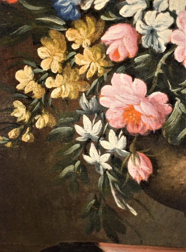 18th century - Pair of floral still lifes - Francesco Lavagna (1684-1724)